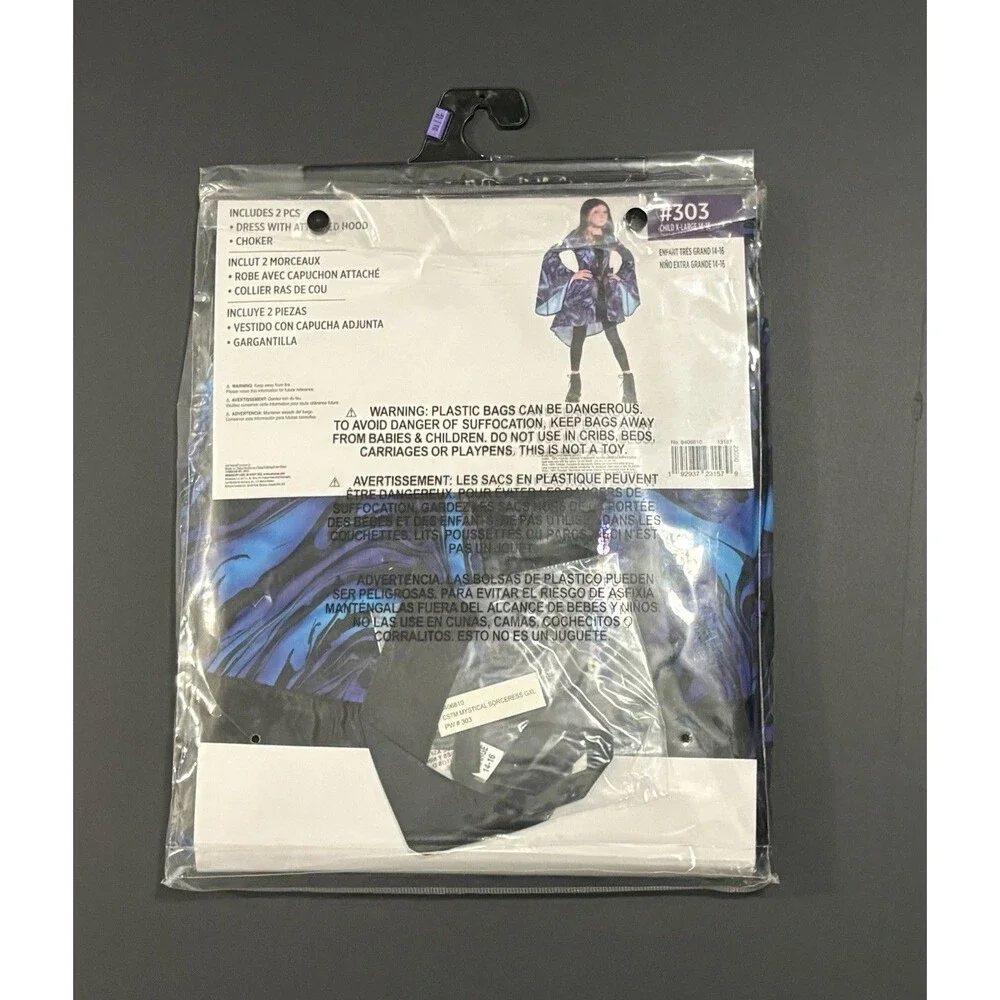 Mystical Sorceress Child Costume Halloween/Dress Up BDay Party Size XL 14-16 NEW
